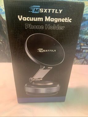 Vacuum Magnetic Phone Holder - Black